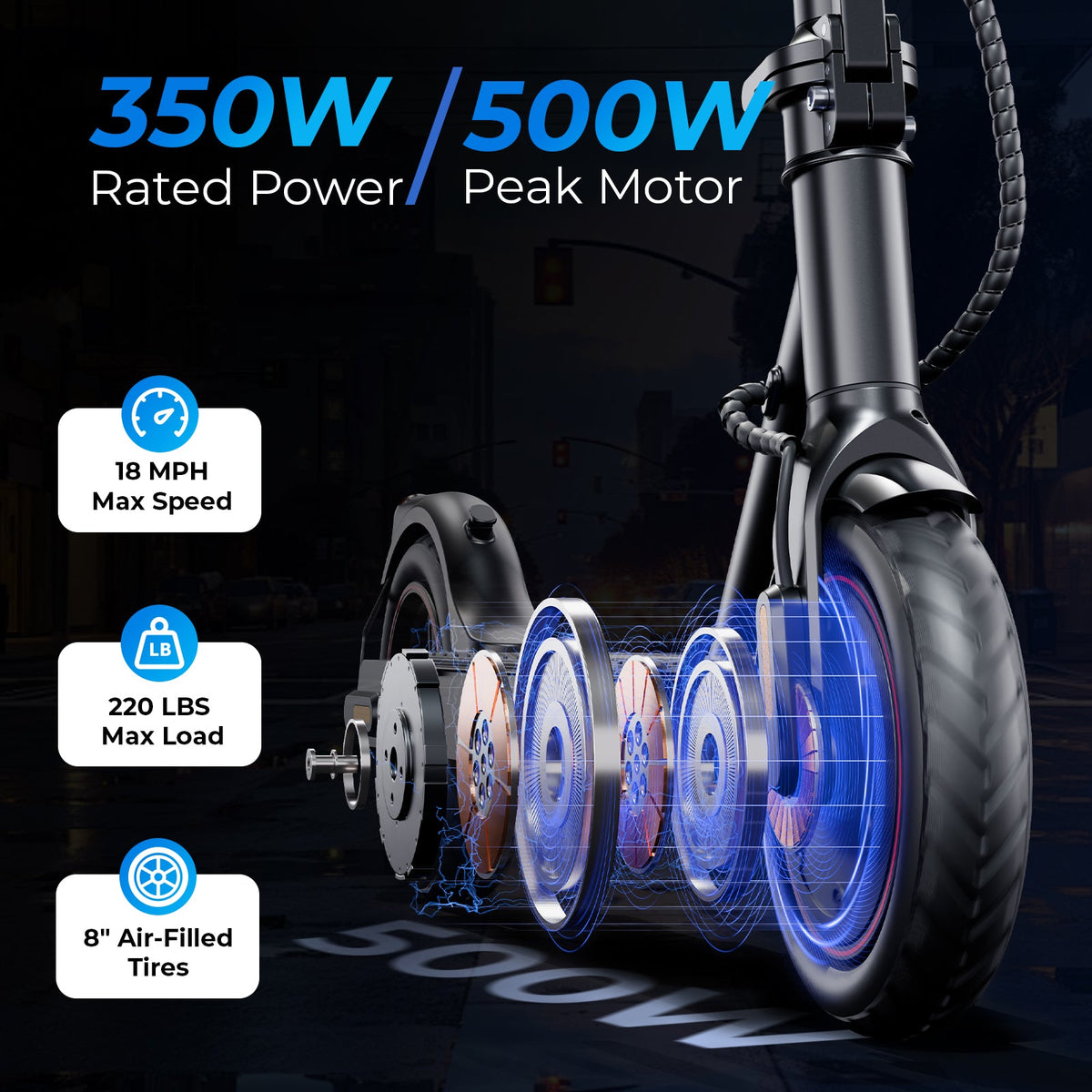 L3 Electric Scooter for Adults 350W Motor 18Mph