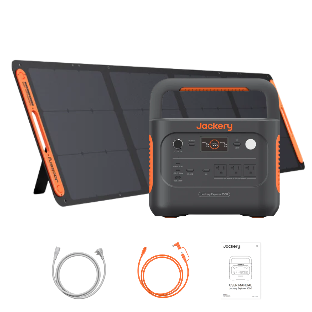 Jackery Explorer 1000 V2 Solar Generator + SolarSaga 200W Portable Solar Panel