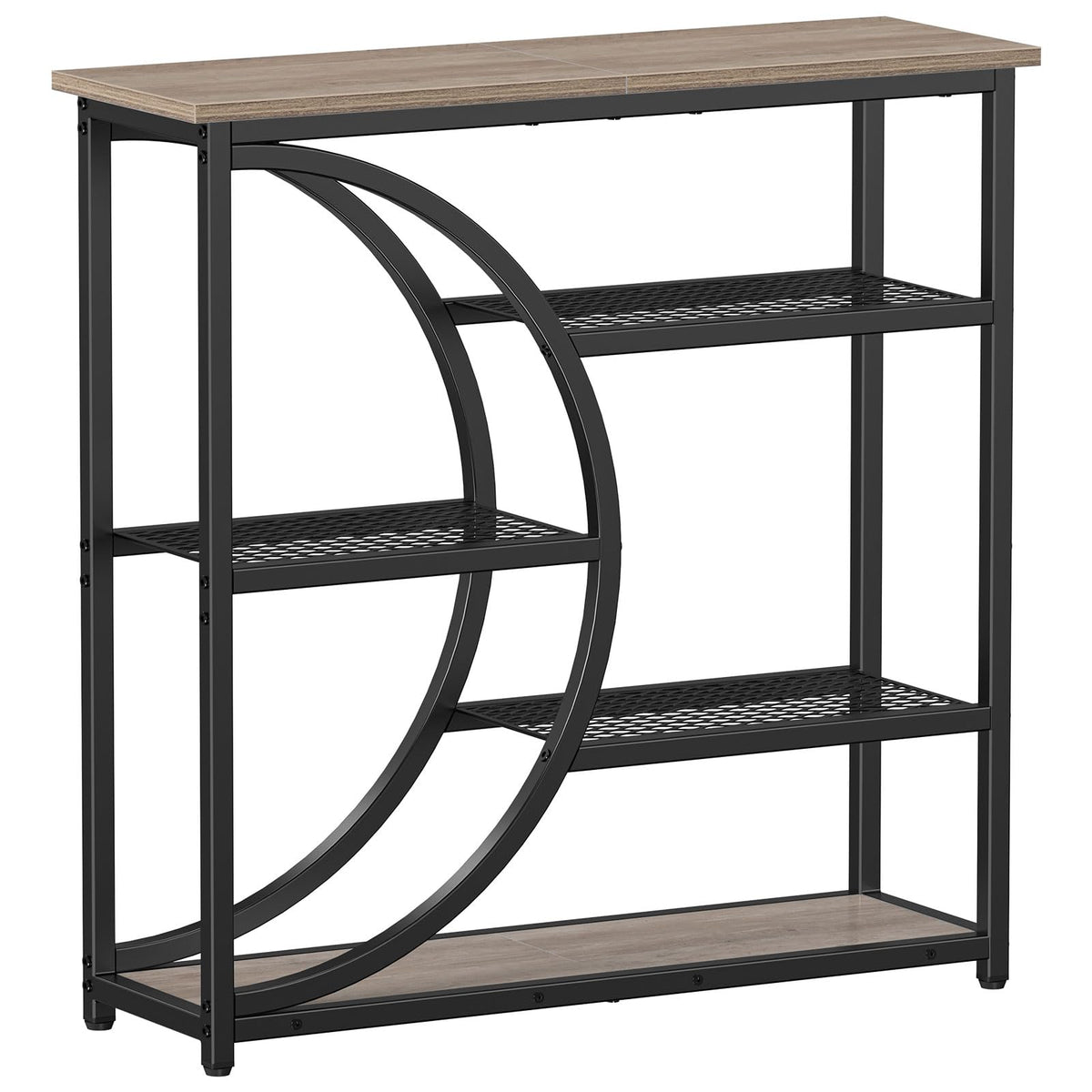 Snughome Entryway Table, Narrow Console Table, Industrial Sofa Table with 5 Tier Storage Shelves, Entrance Table for Hallway, Behind The Couch, Living Room, Foyer, Grey