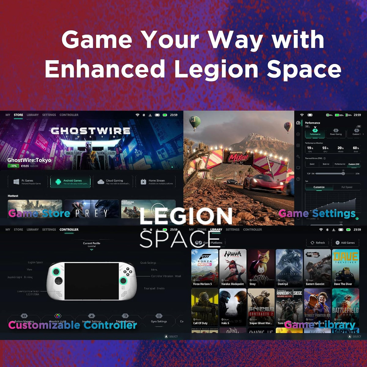 Lenovo Legion Go S Gaming Console 512GB Glacier White