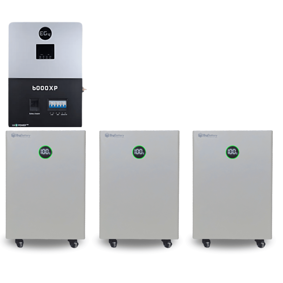 BigBattery NEXUS 51.2V 15kWh LiFePO4 Battery + EG4 6000XP 6000W 48V Split Phase Off-Grid Inverter Kit