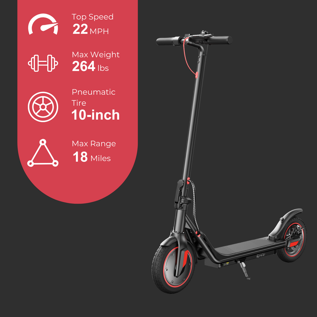 iScooter Commute i9 Electric Scooter 350W for Adults and Teens