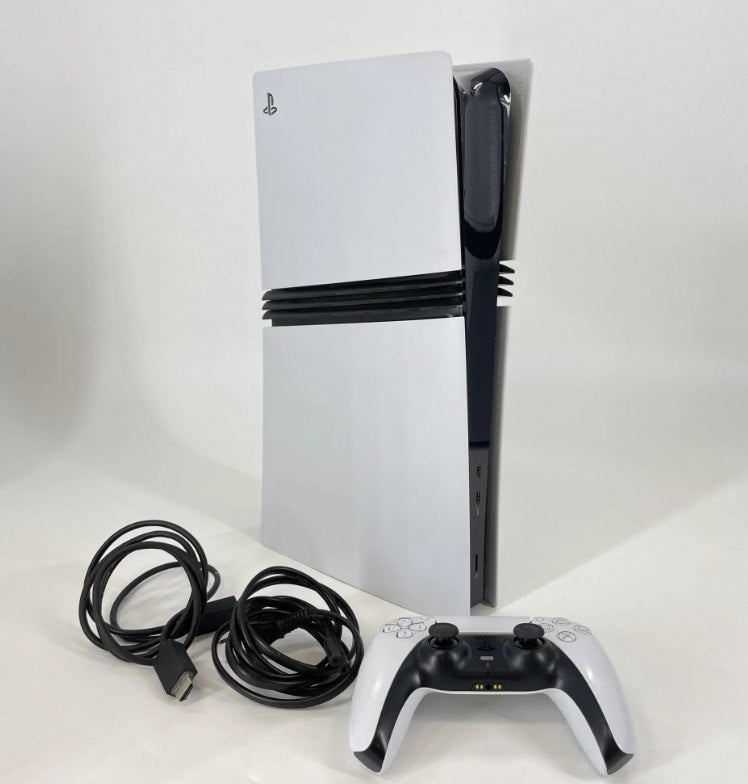 Kit shot with console, white controller, and HDMI
